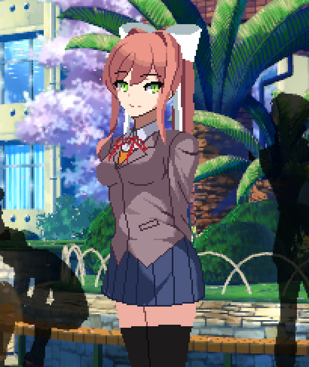 NastPaper's tweet photo. #DDLC #DDLCPlus #DDLCfanart #ddlcmonika #ドキドキ文芸部
As if Monika was already in P4 (in fact she could)💥 https://t.co/t4pZomdjX3