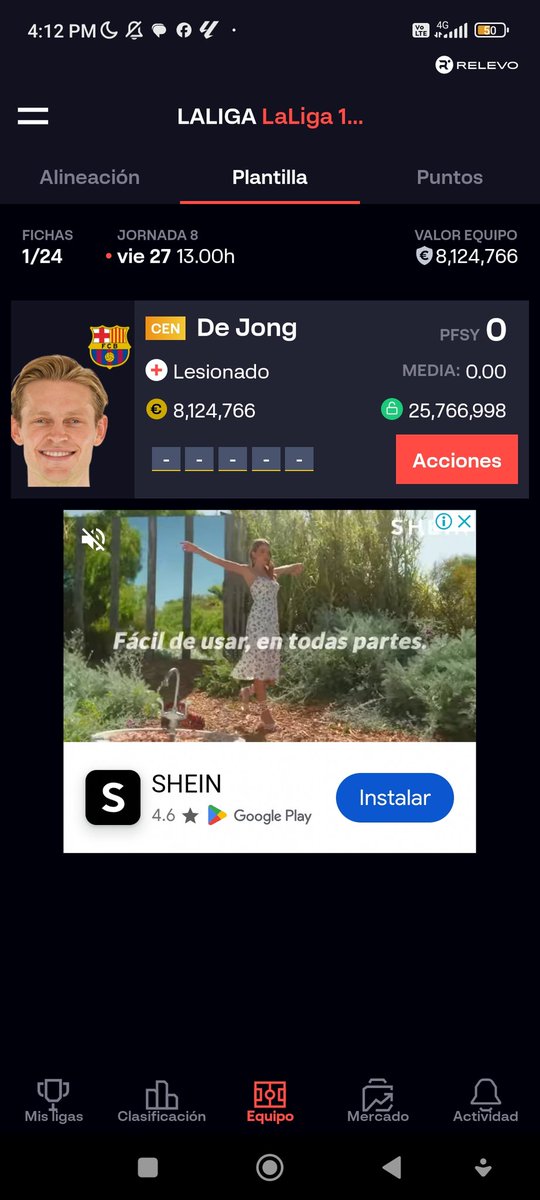 isaacmtz2007's tweet photo. Un maldito psicópata me compro todo el equipo y me dejó solo con De Jong. Le deseo lo peor.
#fantasy #ligaespañola #Guayaquil #puto https://t.co/pQ8SXkzC9J