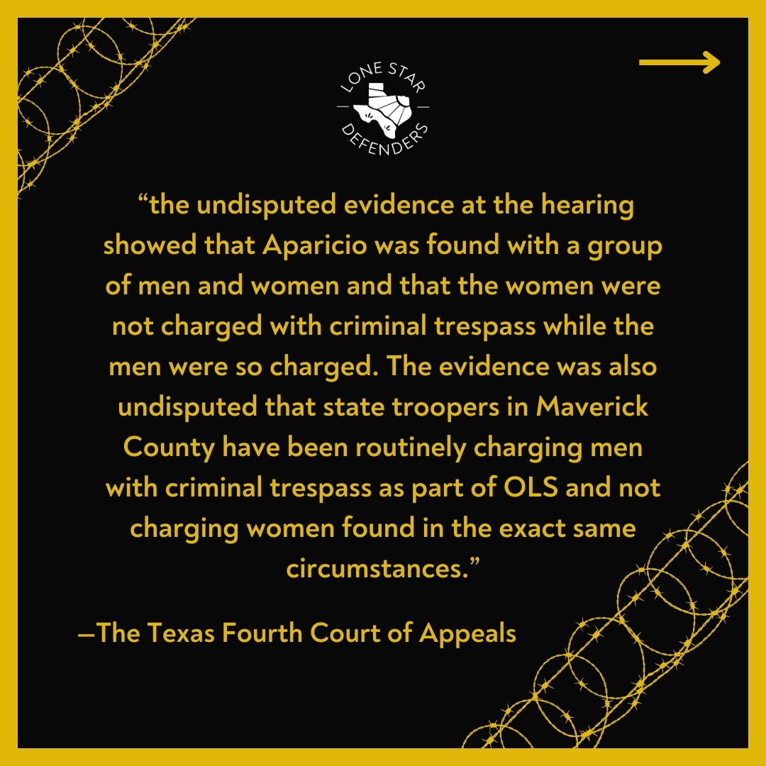 LS_Defenders's tweet photo. The 14th Amendment of the U.S Constitution and the Equal Rights Amendment of the Texas Constitution guarantee equal protection of the laws to any person within its jurisdiction. The court’s decision could impact thousands of cases.
#LSDO #OperationLoneStar https://t.co/2Z8ZQnCxvb