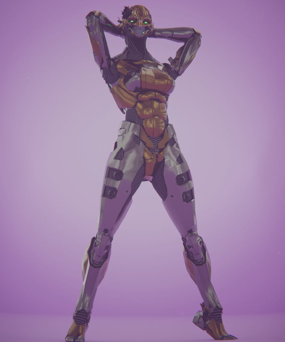 Gold-24 poses for you. Render by @bravo_nsfw