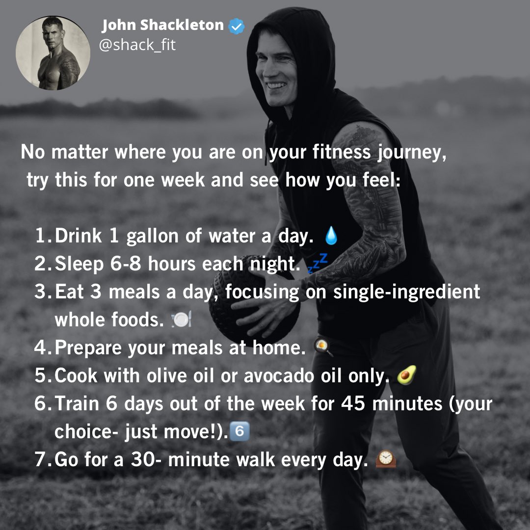 Get dialed in on all 7 habits for 7 days and just see how you begin to feel. Let's work!🔨