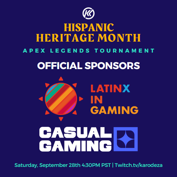 The HHM Tournament is tomorrow, and I am super excited to announce <a href="/LatinosinGaming/">Latinx in Gaming</a>  and <a href="/CasualGamingGG/">Casual Gaming</a> as its official sponsors!

Thanks to their support, we've boosted the prize pool to $650 and added some awesome swag!

Thank you so much for supporting a small tournament and
