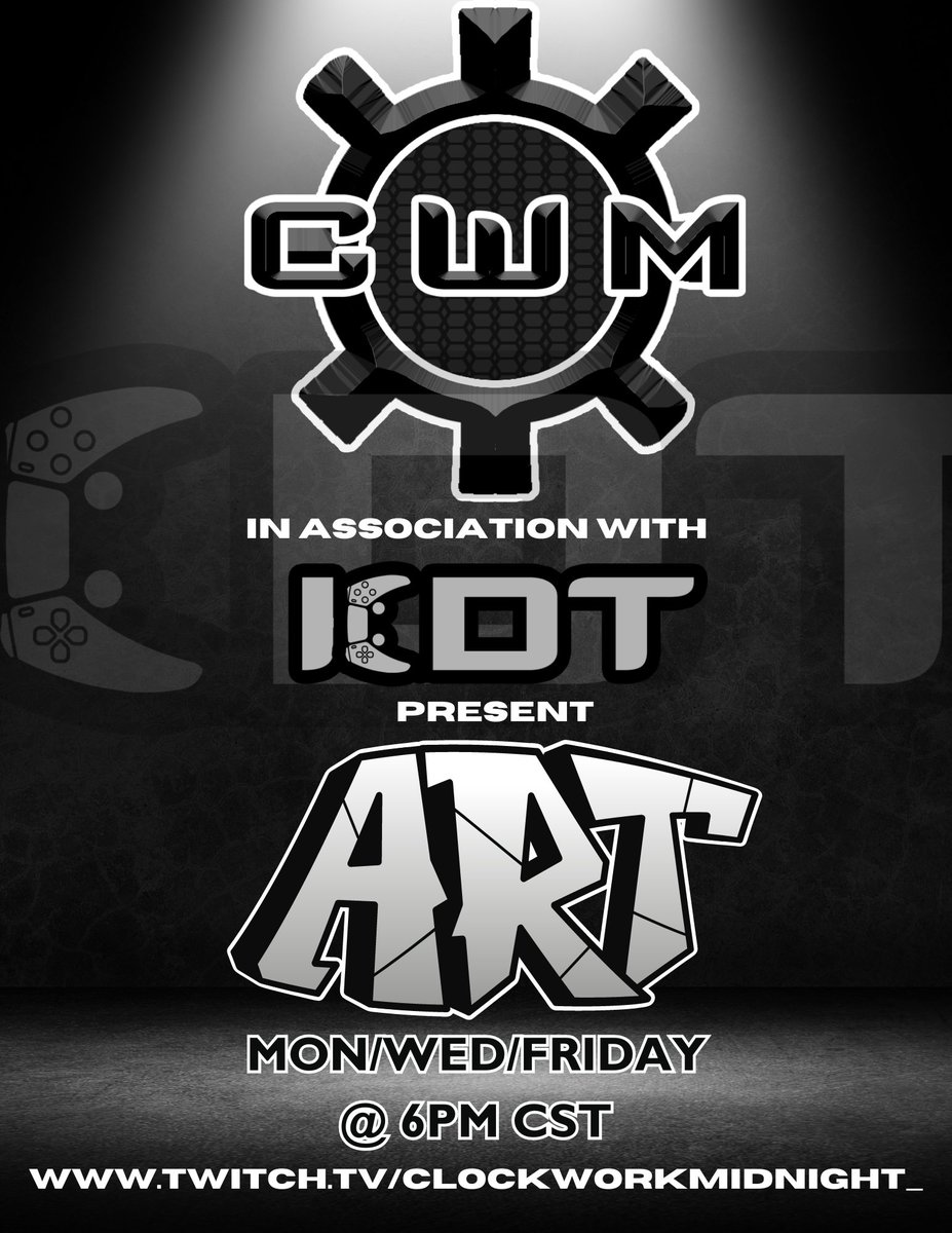 ClockworkMidnt's tweet photo. COME SEE ART IN THE MAKING!!! Working on and animation and an original character drawing commission tonight @ 6 pm CDT https://t.co/j1Y0ik1K7S