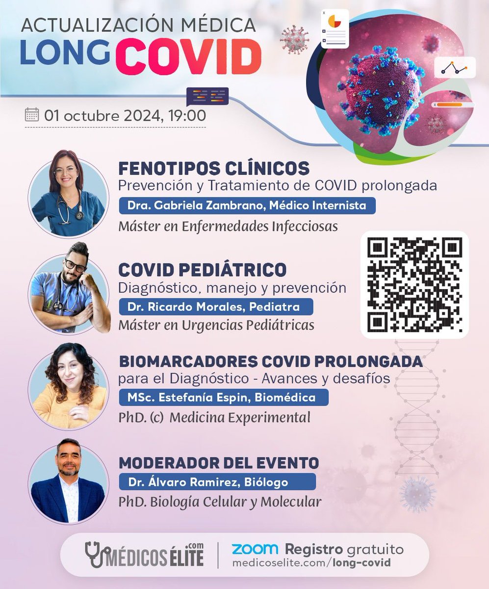 alvramir's tweet photo. hablar sobre COVID persistente es pertinente y oportuno  Acompáñanos junto a este gran equipo @estefa_espin  @DrPediatra  @gabizambranoMD 
Enlace para la inscripción 📲 https://t.co/n7CgNVRVoN https://t.co/7zMc9jQ6hu