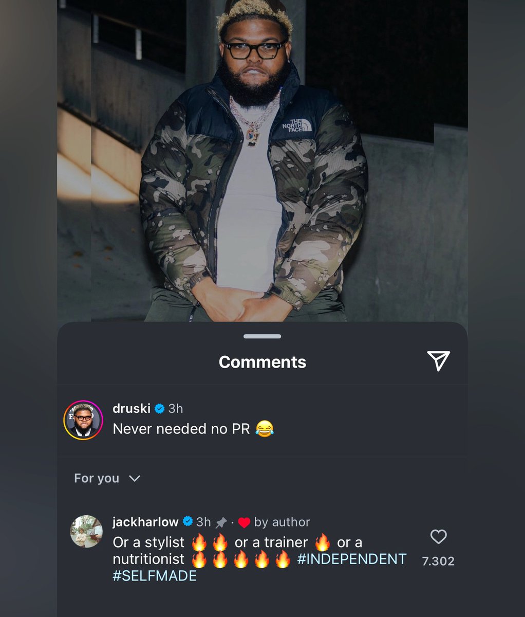 Jack Harlow cooked Druski in his IG comments 💀