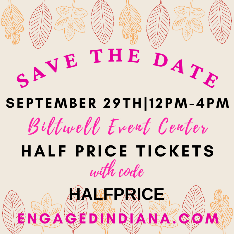💍💐 Calling all soon-to-be wedded couples! 💐💍

We are so excited to meet all of you at the Engaged Indiana Wedding Show on September 29th! 🎉 
Click the link to snag your half-price tickets and tag your fiancé(e) below! 👇💑
engagedindiana.com

#EngagedIndiana
#Engaged