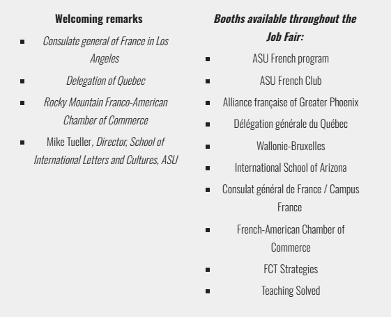 TeachingSolved's tweet image. Tomorrow (#Saturday)! Phoenix Francophone Job Fair with @AZAATF @AATFrench from 9-12:30 at the @ASU Memorial Union. Perfect for high school &amp;amp; college students learning French &amp;amp; French speakers in the valley. Check out our booth! #FrenchSpeakers #FrenchTeachers #StudyFrench #Tempe
