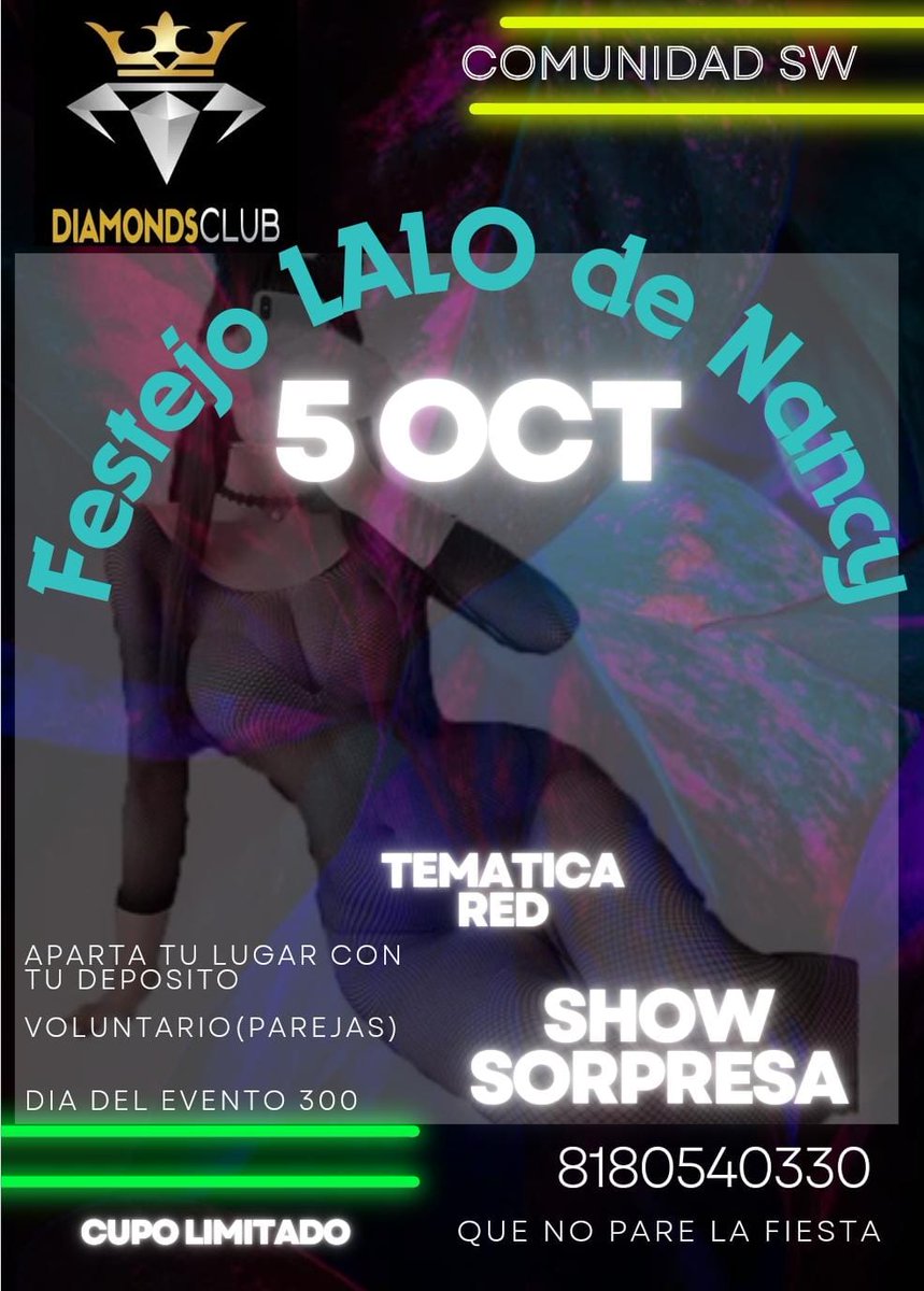 Ven a pasar una noche llena de diversión y cachonderia acompáñanos a mi festejo se pondrá más que excelente 🔥😈💃🕺