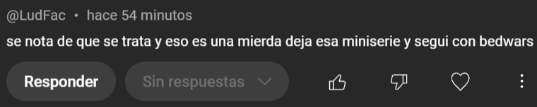 Últimamente he estado recibiendo comentarios de este estilo y si desanima saber que fui el más grande de bedwars, que lo seguía subiendo aunque nadie lo hiciera y ahora que estoy con survival ya soy el peor