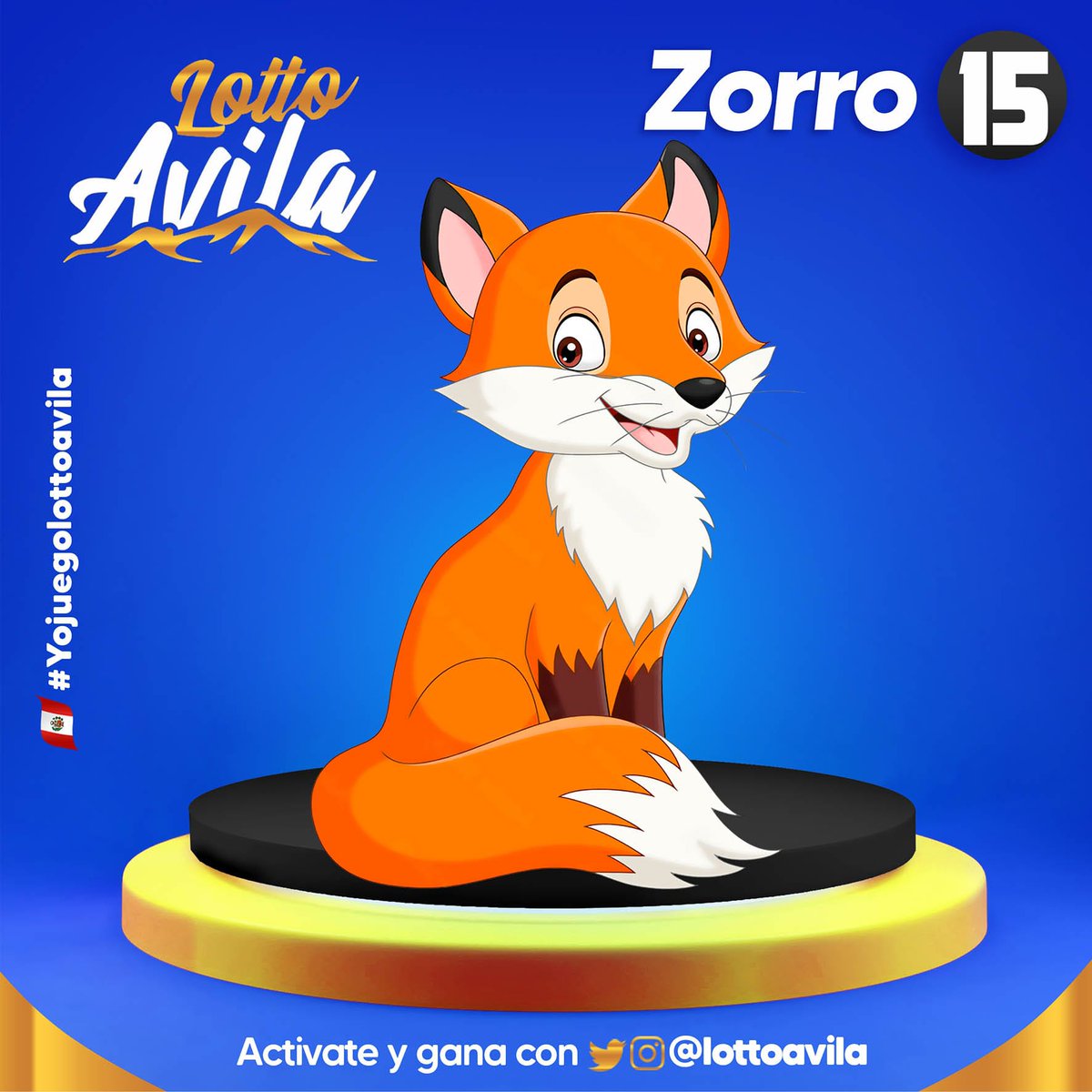 Resultado Sorteo 
27/09/2024
07:00 PM
15 - ZORRO
#LottoAvila