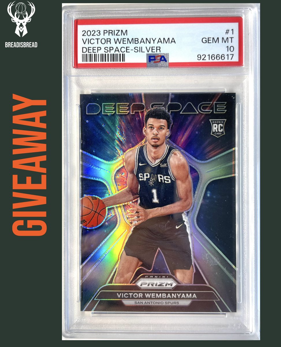 breadisbread_'s tweet image. ‼️ GIVEAWAY ‼️

NBA is less than a month away. To celebrate, I’m giving away a Deep Space  👽 PSA 10.

To Win:
1) RT 🔄
2) Follow me 👽

Winner will be chosen Monday, 9/30 🏆

GOOD LUCK