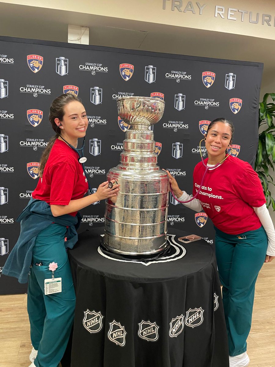 keeperofthecup's tweet image. Surprising some 1st responders and caregivers in South Florida with the #stanleycup @nhl
@FlaPanthers @HockeyHallFame 
Thank you for all you do!