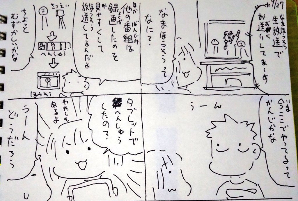 #本日のむすめさん
・25日は更新日!
結構楽しみでやってくれてますね。
・ごほうび!
3枚買って3人で食べてます。
・生放送
説明難しいですね…。

以上3本でした。
そういえば4コマ800本達成しました!やったぜ…!(疲労困憊) 
