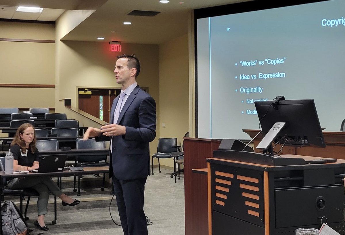 I enjoyed presenting at the ⁦<a href="/BelmontUniv/">Belmont University</a>⁩ Law Review symposium on the copyrightabilty of AI-assisted works.
