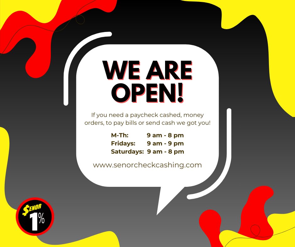 Want to cash a paycheck, grab a money order, pay bills, or send money? We’ve got you covered! We’re open late on Fridays and Saturdays to make sure you get what you need. ❤️
#Houston #Texans #Cowboys #Football #autumn2024  #fallseason #springisd #HISD #CFISD #HTX #FinanceFriday