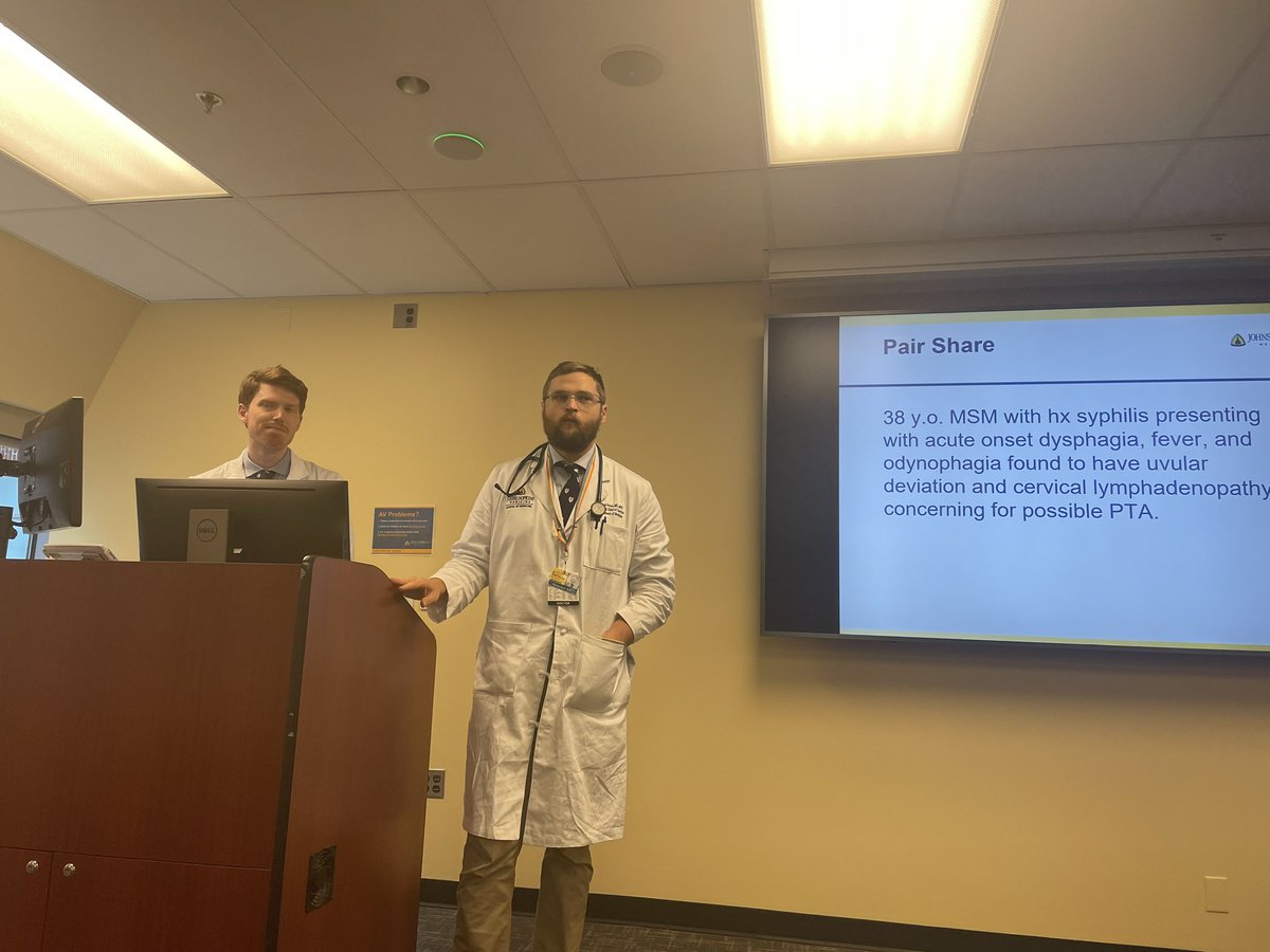 OslerResidency's tweet image. Happy Friday from the Osler Medical Residency-a great week with our annual Firm Olympics-all hail Thayer the victors-&amp;amp;the first #Osler Grand Rounds of the year with the #flagship firm-@elimorris &amp;amp; @MikeRoseMDMPH presenting a pharyngitis diagnostic dilemma!