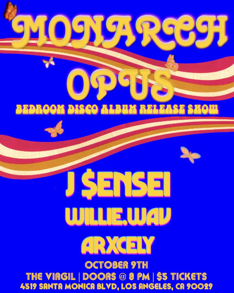 ⭐️ I’M PERFORMING LIVE AT MY ALBUM RELEASE SHOW ON OCTOBER 9TH ⭐️
Bedroom Disco Live! w/ <a href="/_djwillie/">willie.wav</a> &amp; <a href="/arxcely/">JAZMIN</a> 🪩🦋💃🏽

$5 tix here: thevirgil.com/#/events/118347