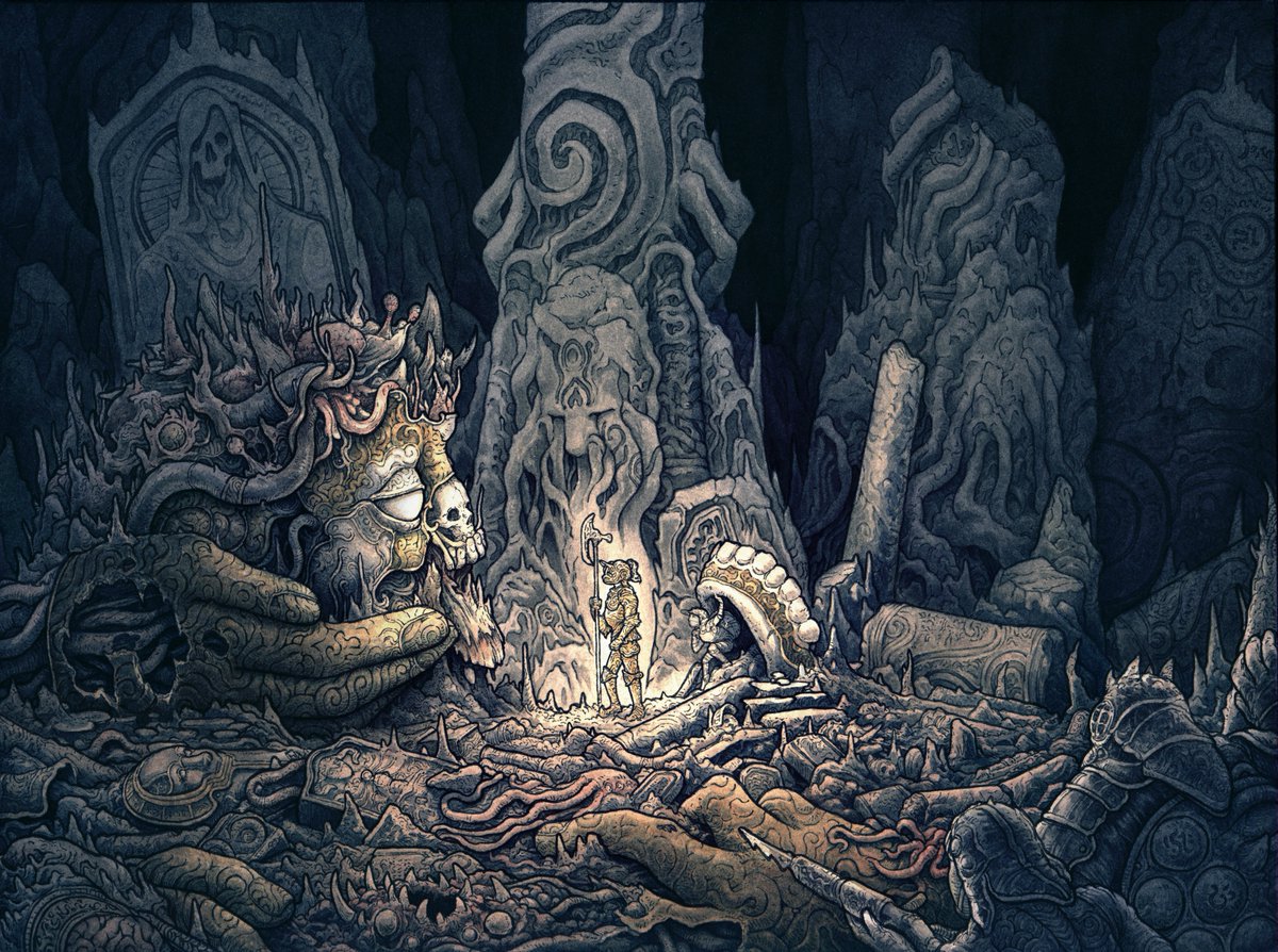 RedChopGames's tweet image. Abyss is about exploring strange and unique biomes, reached by breaching a ethereal pocket that only appears every 200 years.

Each area brings with it it's own aesthetic and storylines! This is concept work for the third area the player encounters, the Sunken Temple.