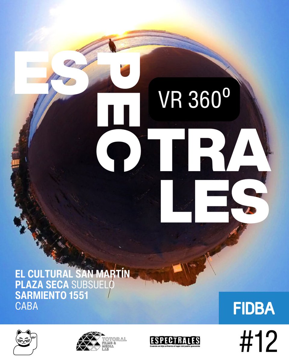fidba's tweet image. 🔵 Espectrales 360°: Sumergite en la memoria y derechos humanos con esta experiencia inmersiva de hijas/os de genocidas enfrentando los sitios de crímenes.
📅 Jue 3 y Vie 4/10 | 16-18hs | El Cultural San Martín. Entrada gratuita.

Inscribite acá forms.gle/hoxTjiQLPRPD1G…