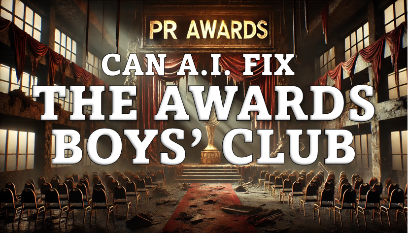 VelZeNZ's tweet photo. Can AI Judges Fix the PR Awards, which is currently a Boys' club?

Watch as we discuss PR award judging and put AI to the test on a failed award entry. 

https://t.co/aDauXDZlPJ

#ArtificialIntelligence #GPTReview  #PublicRelations #PRCA #CPRA #GoldenTargetAwards #PRWeek https://t.co/pdMajZFlIq