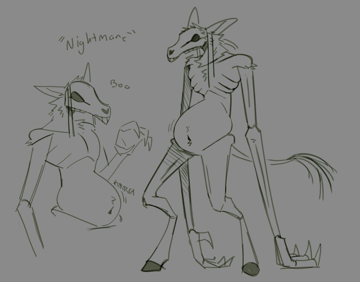 RampageRavenous's tweet photo. watched a lot of spooky videos on youtube and had the idea of a suuuuper spooky pred that eats nightmares and fears,,,,really he's harmless and can't even digest meat, but he's gotta be scary for food https://t.co/gmt705hjwS