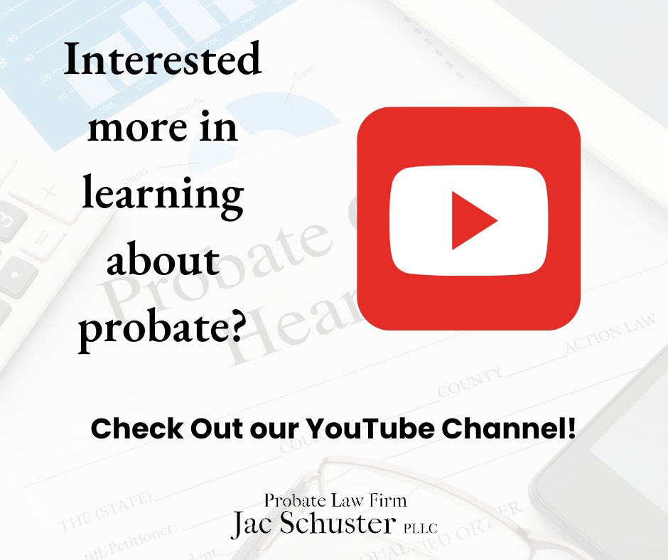 jac_schuster's tweet image. Probate got you puzzled?  Jac Schuster Law breaks it down in our YouTube video.

Get clear guidance on navigating probate with a will: youtu.be/jHJfOW2PgjU

#ProbateSimplified #JacSchusterLaw