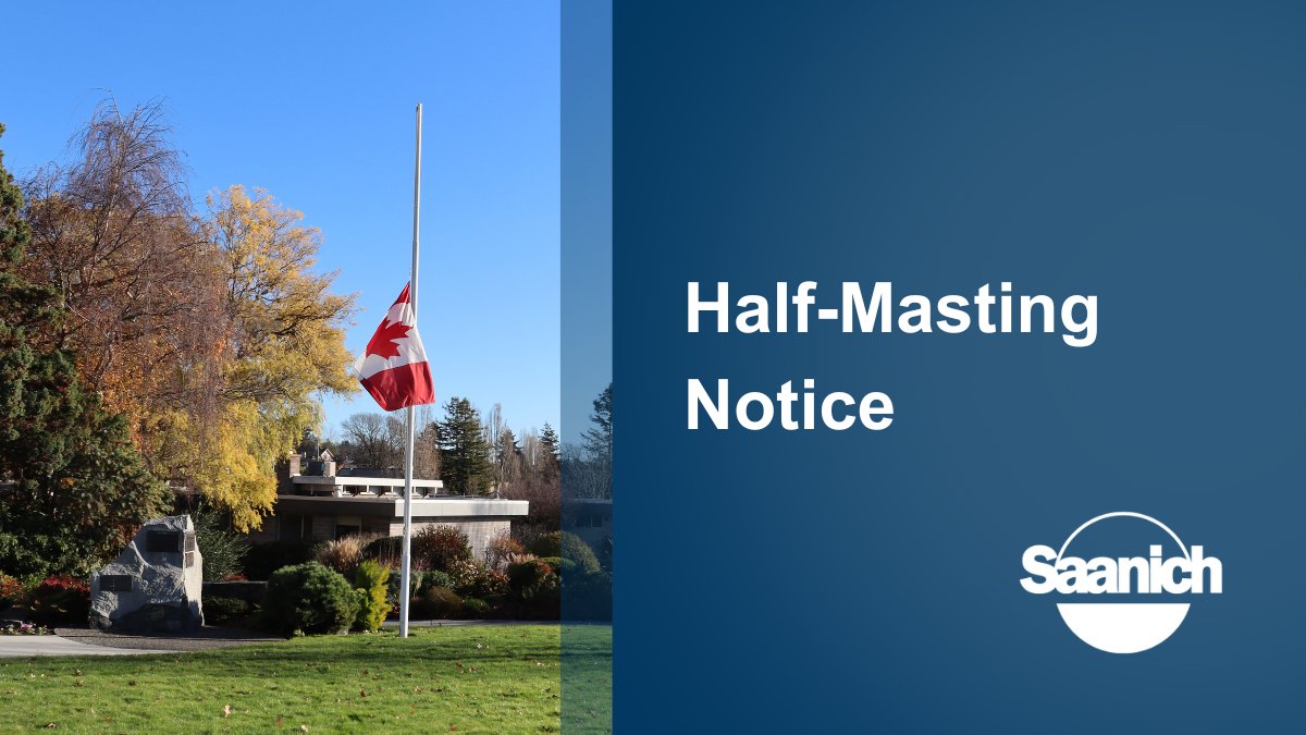 Flags at the Municipal  Hall will be flown at half-mast this weekend to recognize:

📅 Sun, Sept 29: Police and Peace Officers’ National Memorial Day
📅 Mon, Sept 30: National Day for Truth and Reconciliation

Thank you for observing and honouring these dates with us.