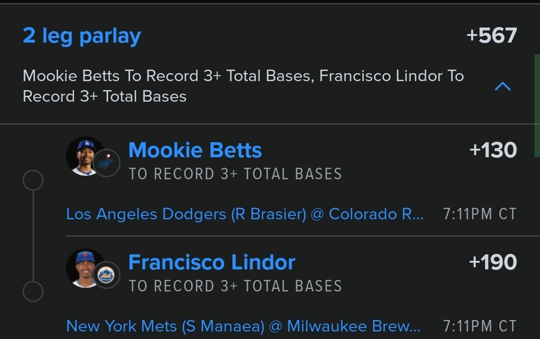 2 Man Hit &amp; Base Play
Mookie &amp; Lindor Hit Combo
2+ Bases
3+ Bases

#mlb #sportsbetting #bugmanbets