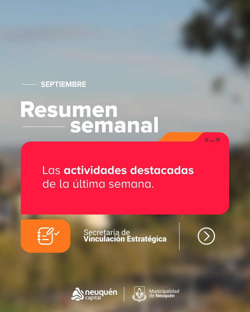 ¡No te pierdas nuestro Resumen Semanal con las actividades más destacadas de la Secretaría de Vinculación Estratégica!👇👇