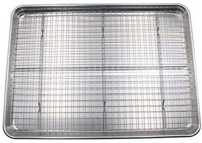 I just received Checkered Chef Baking Sheets for Oven - Half Sheet Pan with Stainless Steel Wire Rack Set 1-Pack - Easy Clean Cookie Sheets, Aluminum Bakeware - Aluminum - Half Shee from let's get to 700, chat via Throne. Thank you! throne.com/athus #Wishlist #Throne