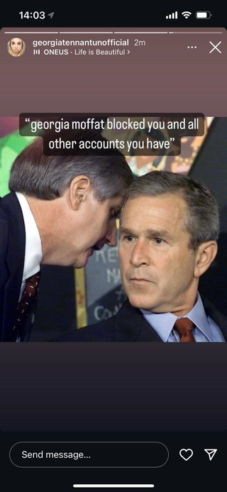 she is truly an horrible person saying this about about Georgia she doesn.t deserve this  report if you can 
<a href="/BadWolfArchives/">Bad Wolf Archives</a> <a href="/WhovianLife/">Owen 🌠</a> <a href="/drdonnanoble/">allons-as-idiots-say-y!</a> @5thdoctor2001 @WilliamWhoDW <a href="/ReturnOfTheOlly/">Olly</a>      <a href="/mur95652/">Evie</a> <a href="/georgiatinstas1/">georgiatinstastories</a> <a href="/raggedydocs/">beth ✨</a> <a href="/RedArcherLive/">Troy (Red Archer Live)</a> <a href="/laurenstardis_/">lauren 🌹</a>