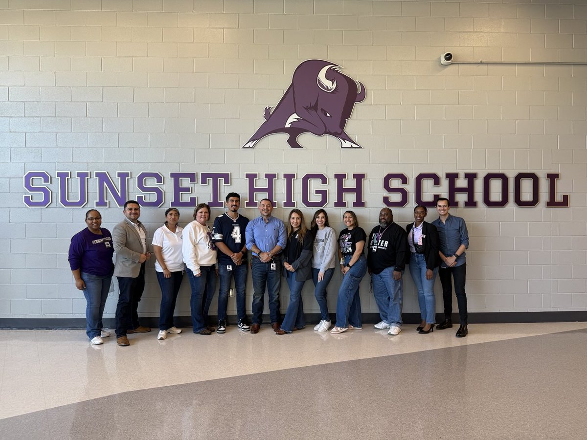 Goodbyes are bittersweet! We’re going to miss you ⁦<a href="/drmtz01/">Dr. Martinez</a>⁩! I know you’ll have nothing but success in your new Executive Director role! #onceabisonalwaysabison ⁦<a href="/Sunset_Bison/">Sunset High School</a>⁩