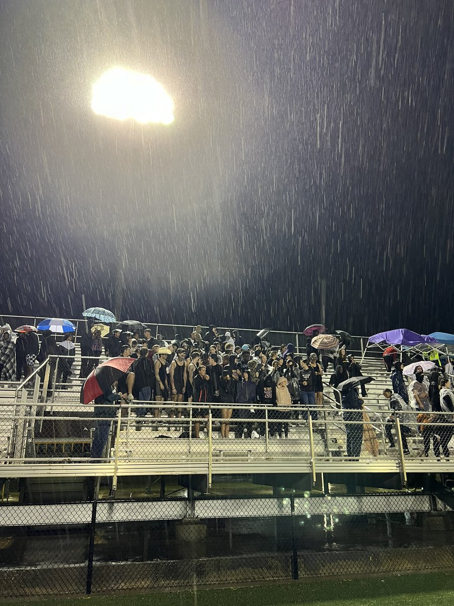 athletics_dc's tweet image. A rainy night does not stop our student section.