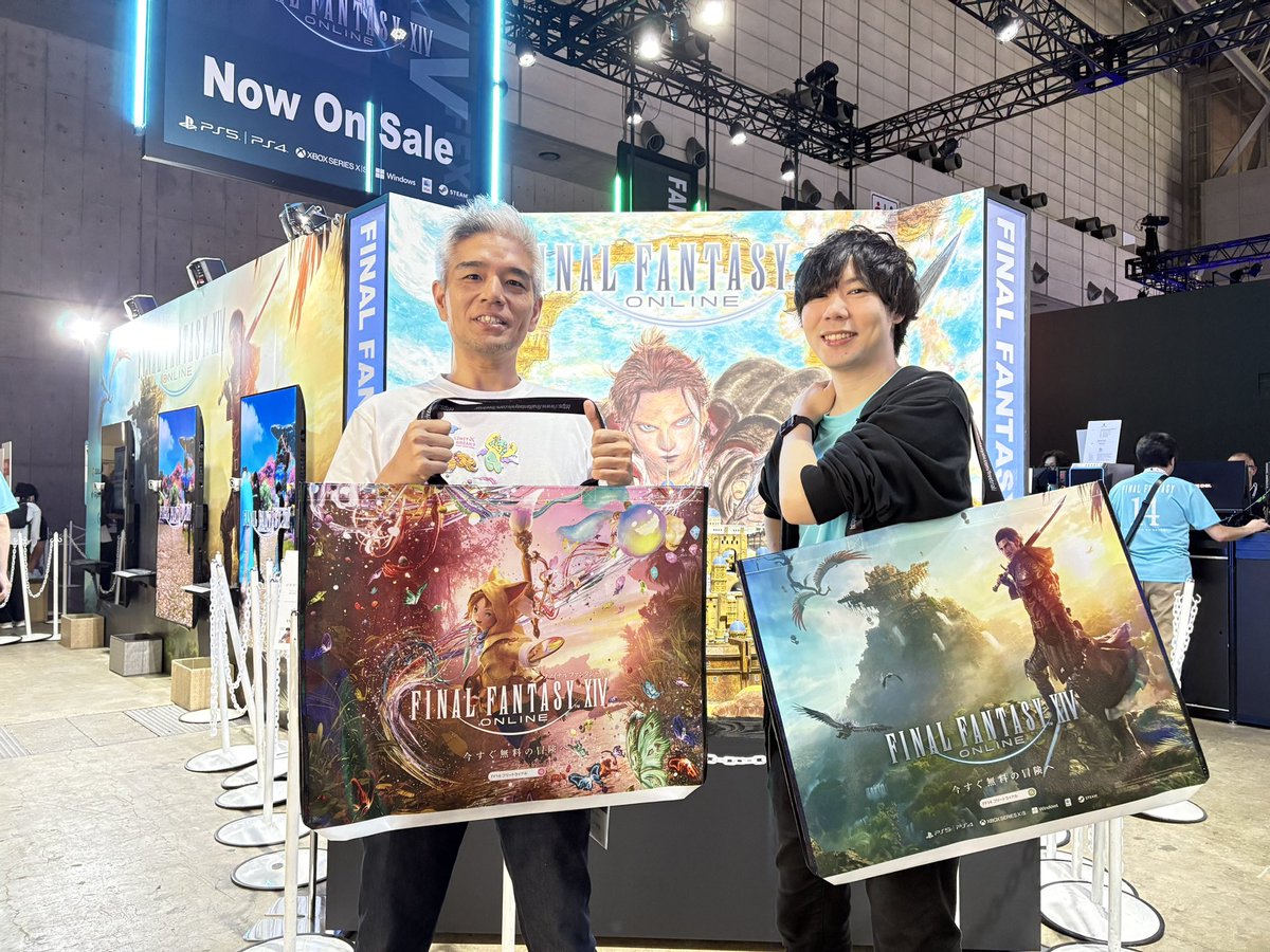 FINAL FANTASY XIV/FF14 (@ff_xiv_jp) on Twitter photo TGS会場でオリジナルバッグプレゼント👜
✔ <a href="/FF_XIV_JP/">FINAL FANTASY XIV/FF14</a>をフォロー
✔ <a href="/FF_XIV_JP/">FINAL FANTASY XIV/FF14</a>の固定ポストを引用して「#FF14 #TGS2024」と会場でのFFXIV写真をつけて投稿
✔ FFXIVコーナーのスタッフに見せる
※各日なくなり次第終了です TGS会場でオリジナルバッグプレゼント👜
✔ <a href="/FF_XIV_JP/">FINAL FANTASY XIV/FF14</a>をフォロー
✔ <a href="/FF_XIV_JP/">FINAL FANTASY XIV/FF14</a>の固定ポストを引用して「#FF14 #TGS2024」と会場でのFFXIV写真をつけて投稿
✔ FFXIVコーナーのスタッフに見せる
※各日なくなり次第終了です