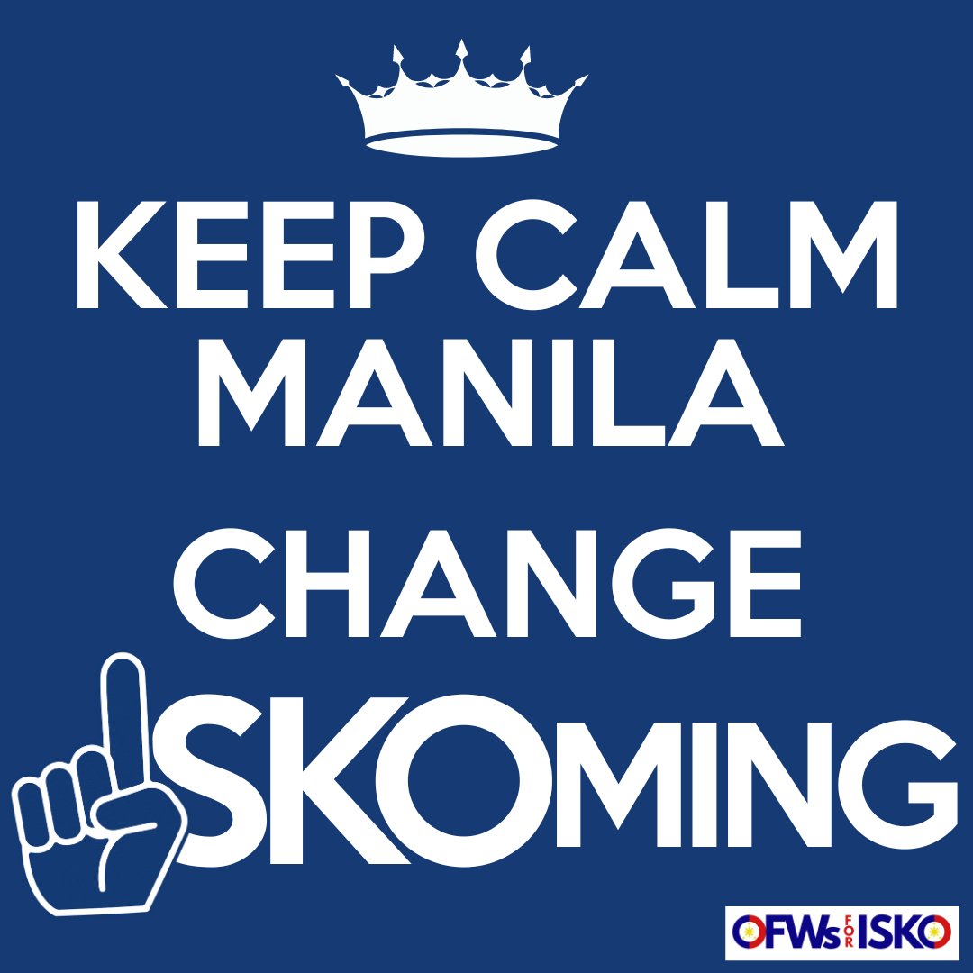 Isko2022's tweet photo. Change ISKOming to Manila! ☝💙

#isko #iskomoreno #yorme #manila https://t.co/RPSiVNL0DT