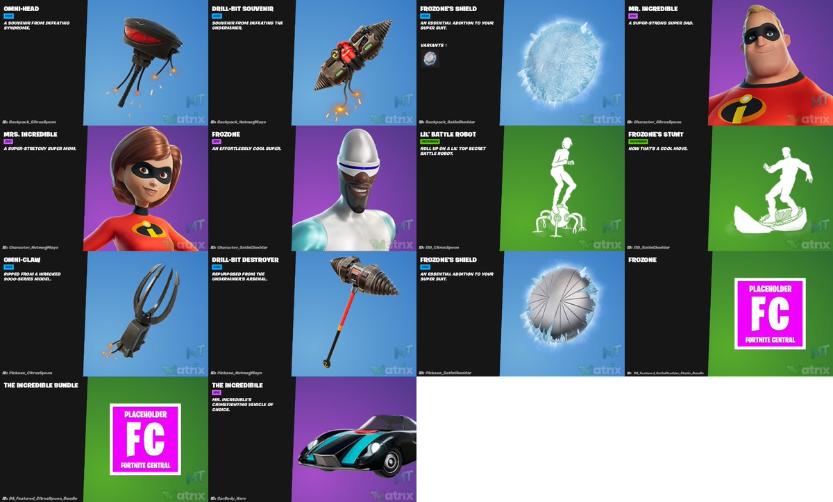 FireMonkey's tweet photo. Despite being in the encrypted file The Incredicar has no released in the item shop https://t.co/cUK69NhHu6