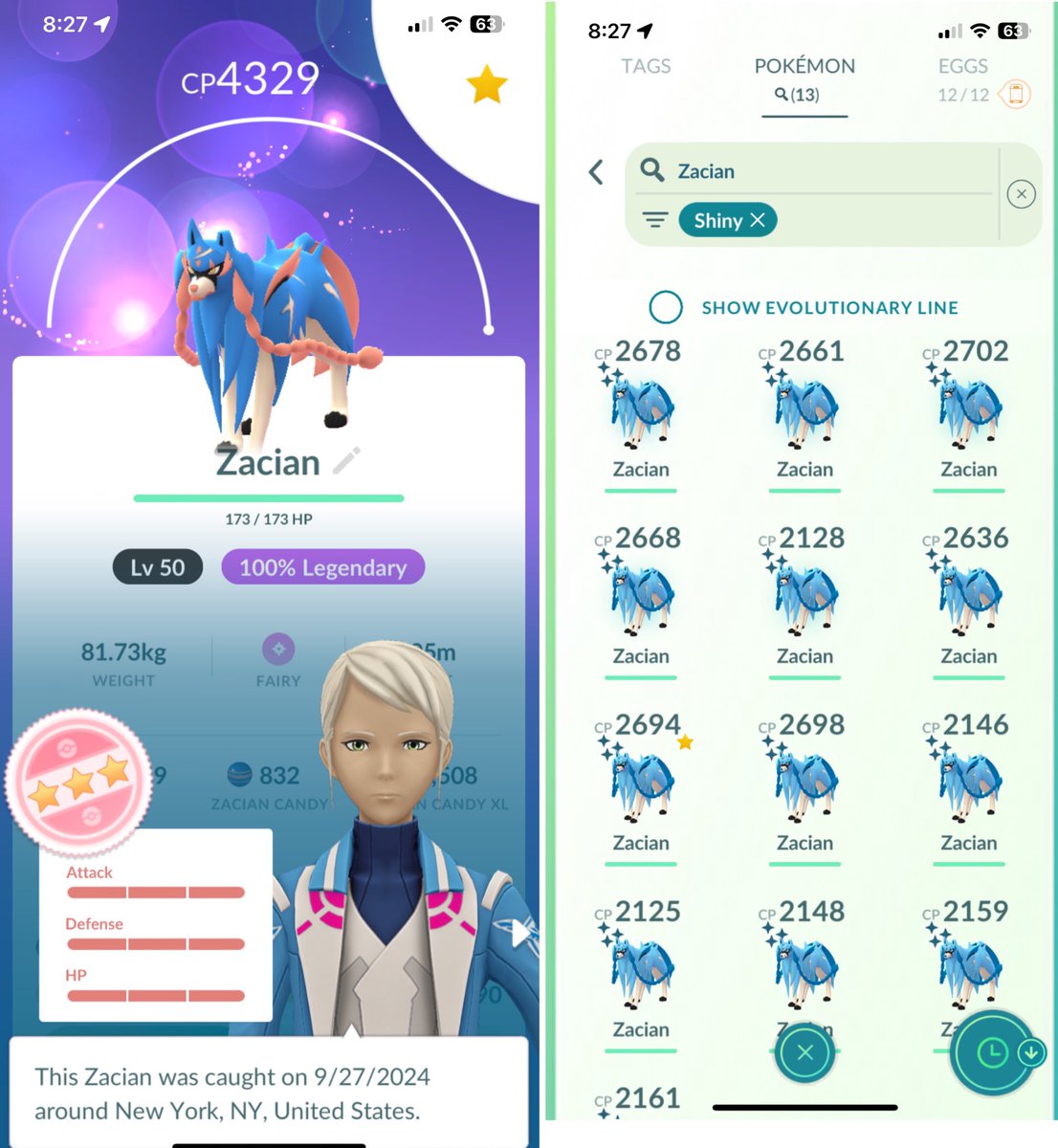 GuarCristian's tweet photo. Day 2, 155 Raids
No shundo but i got the hundo that i maxed out and couple more shinies
#PokemonGO #PokemonGOApp #ShinyZacian #HundoZacian #NotShundo #ShinyPokemon https://t.co/TNQHhnkU5M