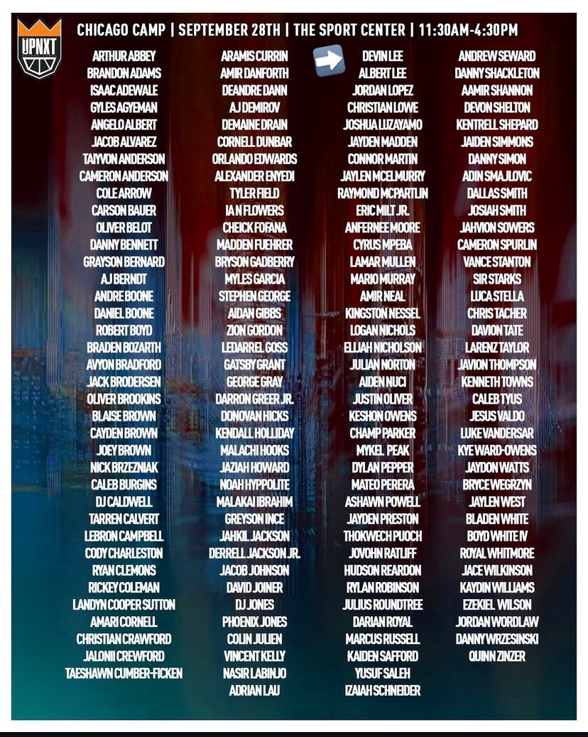 I will be attending the <a href="/NxtProHoops/">NXTPRO Hoops</a> camp tomorrow at The Sport Center <a href="/NXTPRO_IL/">NXTPRO Illinois</a>