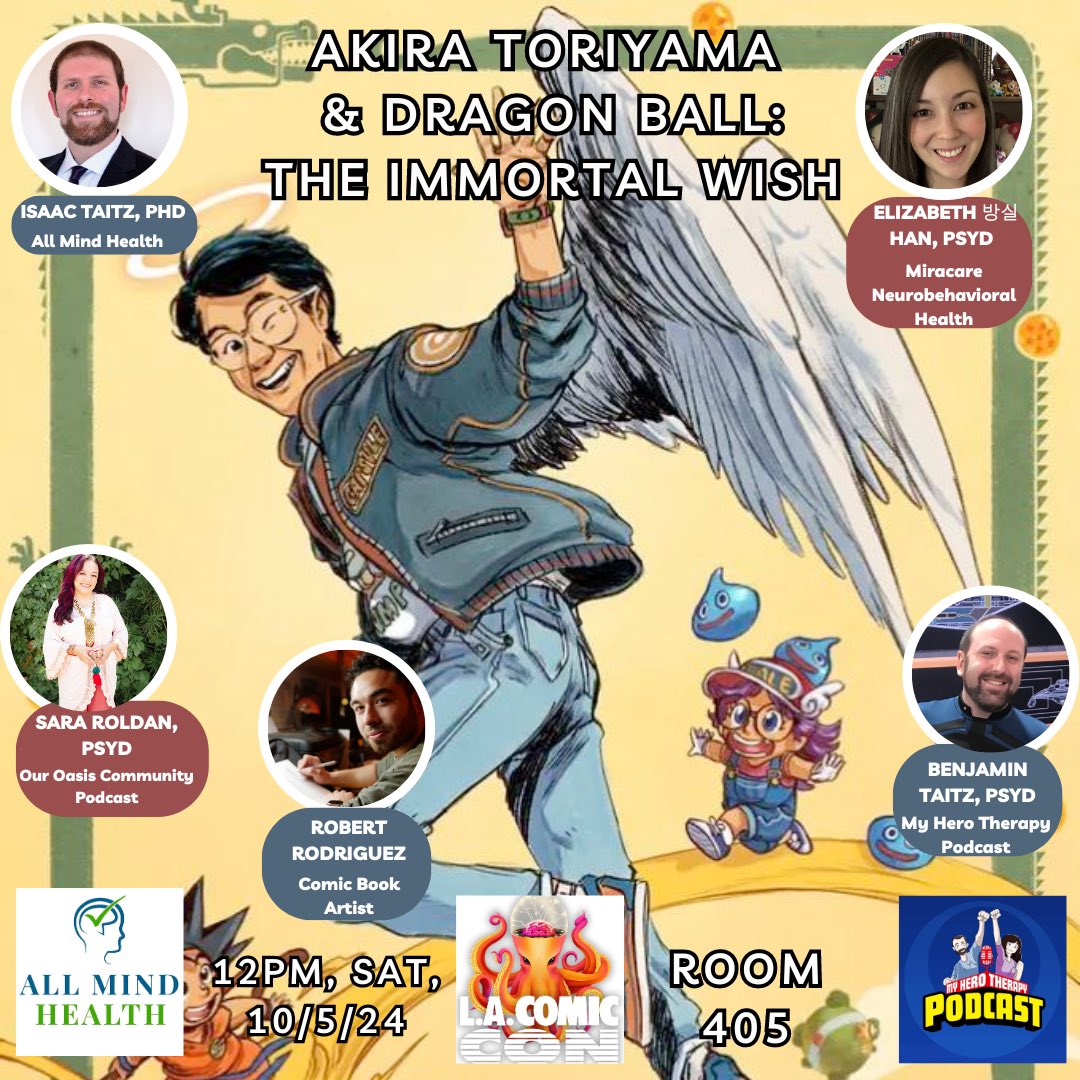 BSTpsychnerd's tweet photo. This year for my birthday I will be at @comicconla presenting on 7 panels alongside the good people of @AllMindHealth1 @MHQPodcast @MyHeroTherapy @DiwataKomiks @psychforgeeks and @ouroasiscommunity podcast!! https://t.co/Li0QnCrZKn