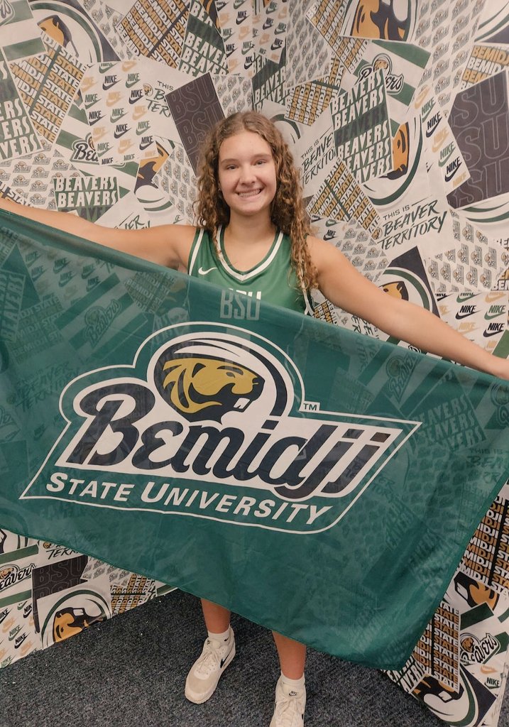 After a great vist with <a href="/BSUBeaversWBB/">Bemidji State Hoops</a>, I am thankful to have received an offer to continue both my athletic and academic career! Thank you, coaches <a href="/CoachSD_/">Sean Daniels</a> and <a href="/cjdeville/">Chelsea Stoltenberg</a>, for an amazing day on campus!! Thank you for this opportunity!🤍💚🦫

<a href="/PrescottGBB/">Prescott Girls Basketball</a> || <a href="/MNSunsbball/">Minnesota Suns</a>
