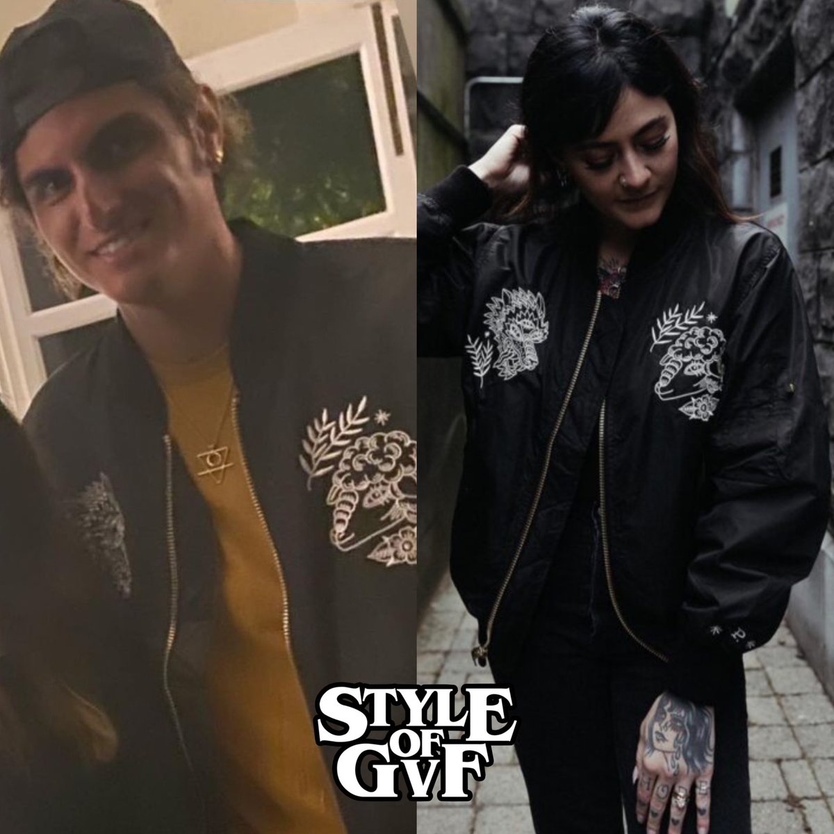 StyleofGVF's tweet photo. Danny wears the Wolf in Sheep’s Clothing Bomber Jacket from Abigail E. P. (on sale: $89.40) https://t.co/ZZvx16FmQg
