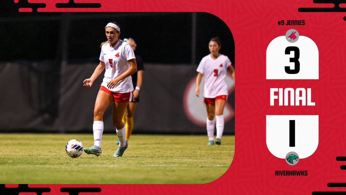 UCM_Soccer's tweet photo. FINAL | No. 9 Jennies 3, Northeastern State 1

It's an @TheMIAA-opening "W" tonight in the 'Burg!

Izzy Joyce (Lexie Ruf assist), Ashleigh Martin (PK) &amp; Aspen Patterson (Martin assist) netted our goals tonight!

#teamUCM https://t.co/WjwKRjvJLB