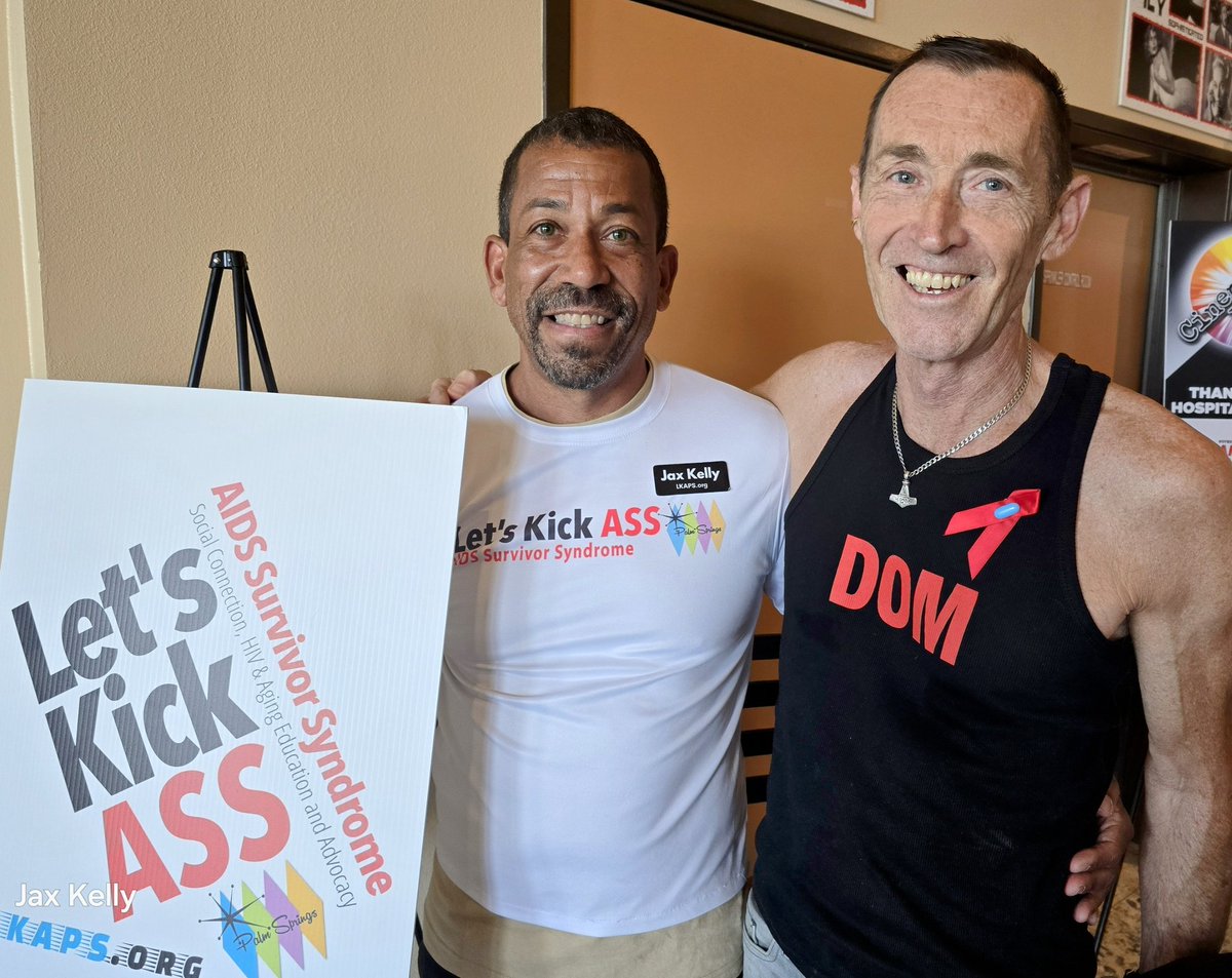 David *Jax* Kelly, JD, MPH, MBA (@davidjaxkelly1) on Twitter photo With Rob Falconer director of Gay Men's Guide to Safer Sex (2024 edition). Shown at Palm Spring's <a href="/CinemaDiverse/">CinemaDiverse</a>, the film is updated to include PrEP and U=U which is envisioned in the 1997 original film. <a href="/LKA_PS/">Let's Kick ASS Palm Springs</a> With Rob Falconer director of Gay Men's Guide to Safer Sex (2024 edition). Shown at Palm Spring's <a href="/CinemaDiverse/">CinemaDiverse</a>, the film is updated to include PrEP and U=U which is envisioned in the 1997 original film. <a href="/LKA_PS/">Let's Kick ASS Palm Springs</a>