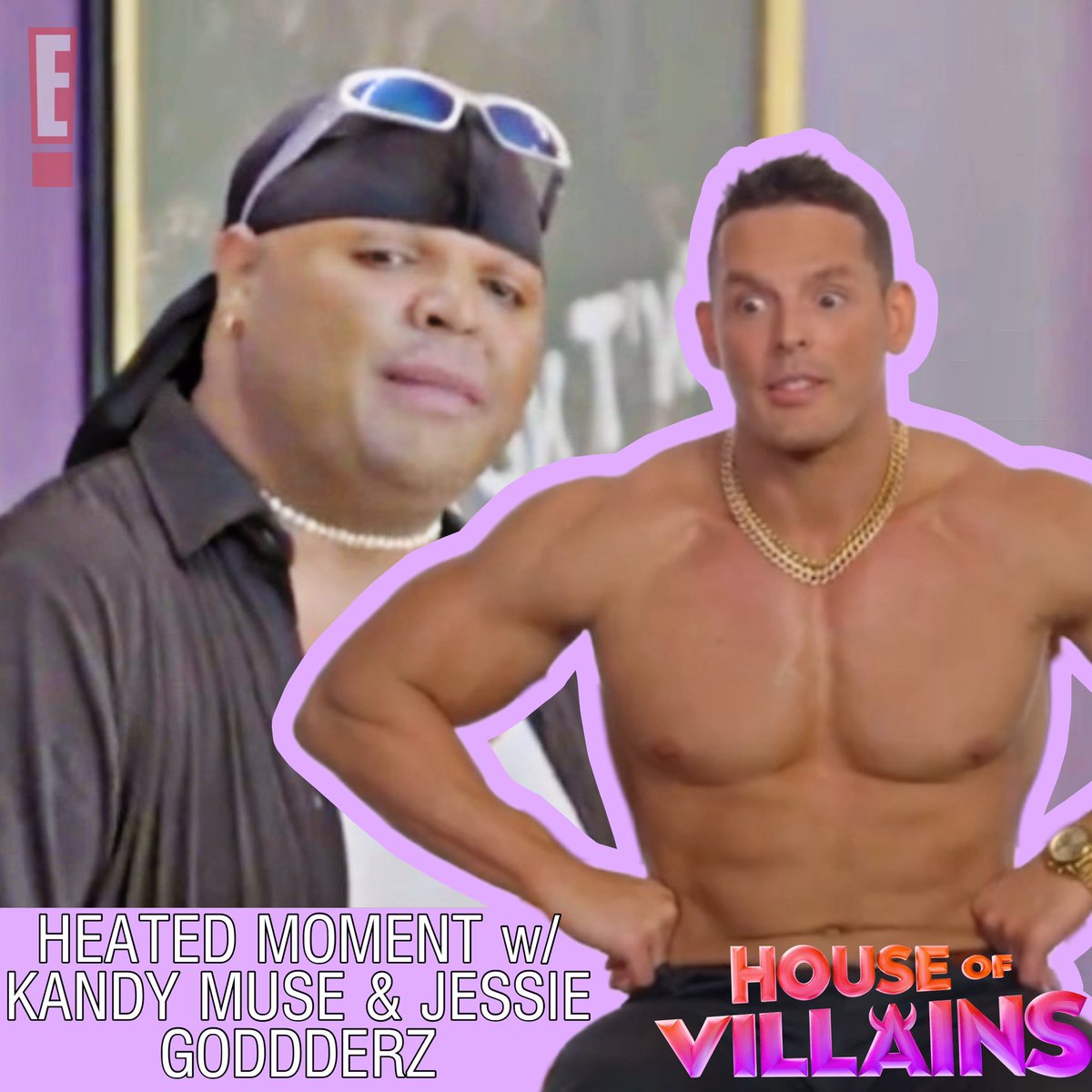 theJessieGFans's tweet photo. Looks like things heated up with @TheKandyMuse & hunk, @mrpec_tacular in a preview of HOUSE OF VILLAINS Season 2, premiering on E! Oct 9 😈
.
@eentertainment #realityshow #realitytv #bigbrother #bb26 #rupaul #kandymuse #tvshow #drama #rupauldragrace https://t.co/rS4hX4Mzb6