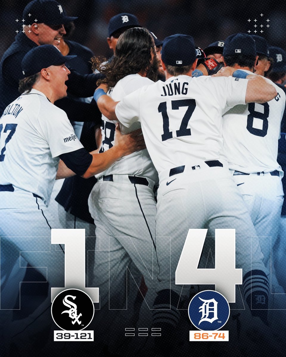 Tigers earn their first #postseason trip since 2014.

The White Sox 121 losses are the most in one season since 1900.