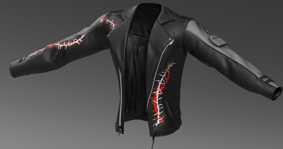reflexx_vr's tweet photo. Last asset finished for syyanide's project.
#3dartwork #3dmodeling #blender #substancepainter #VRChat #3djacket #3dshirt #avatar #Sylus https://t.co/2TygrXHm9E