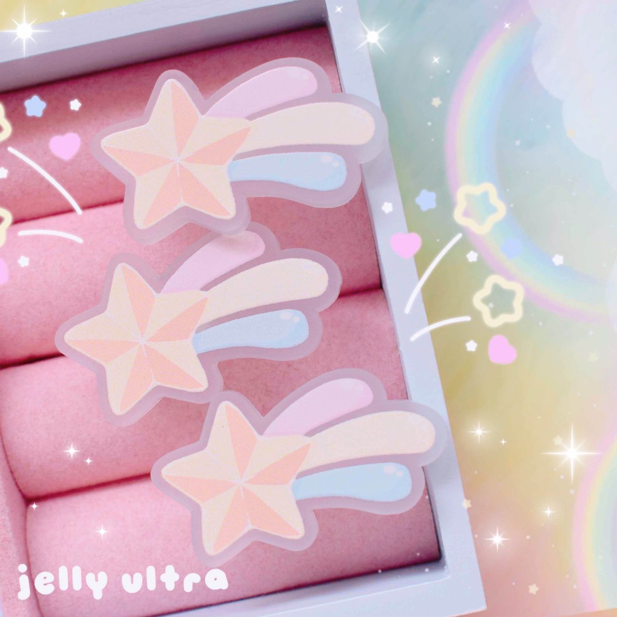 A few pastel shooting star rings are available 🌟💫⭐️
