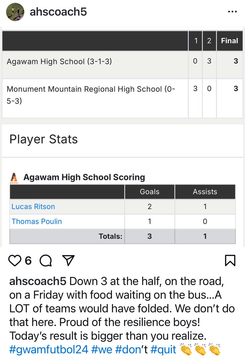 Agawam Soccer (@agawamsoccer) on Twitter photo 