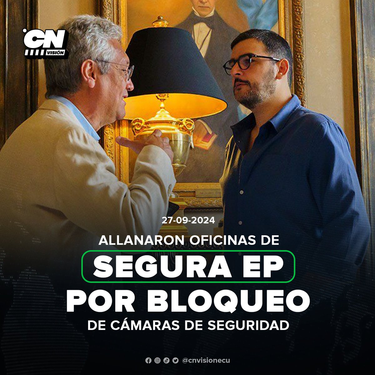 cnvisionecu's tweet photo. #Ahora | Allanaron oficinas de Segura Ep por bloqueo de cámaras de seguridad 🧐
📌 La Fiscalía General y Policía Nacional allanó las instalaciones de la empresa municipal Segura EP creada por la Alcaldía de Guayaquil. https://t.co/LxavXGj7xh