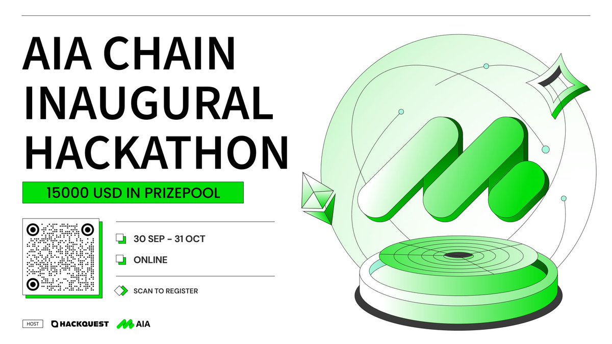 🚀 AIA Chain Hackathon registration is officially open! This event marks a new milestone towards ecosystem growth ♻️. Don't miss the chance to be part of the future! #AIAChain #Hackathon